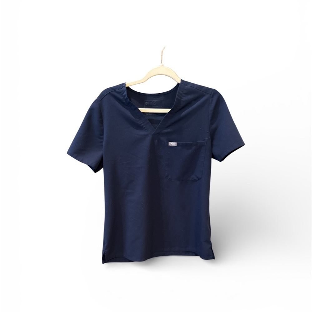 Figs Dark Blue Short Sleeve Tee